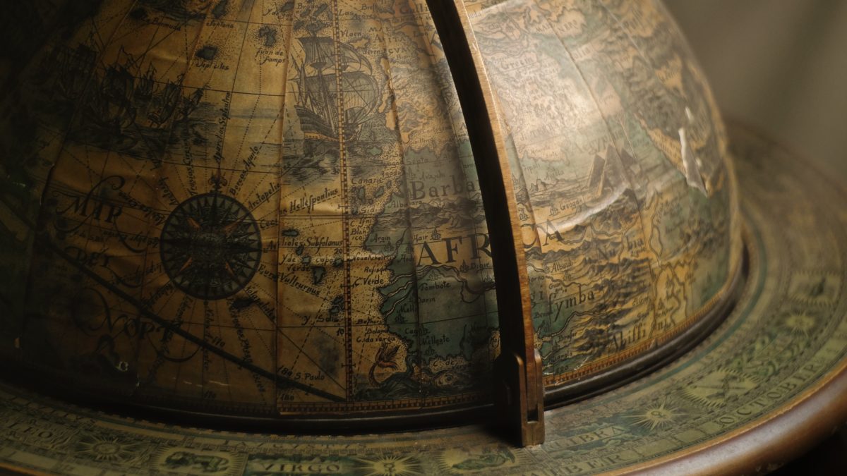 A Globe depiciting a fragmented world