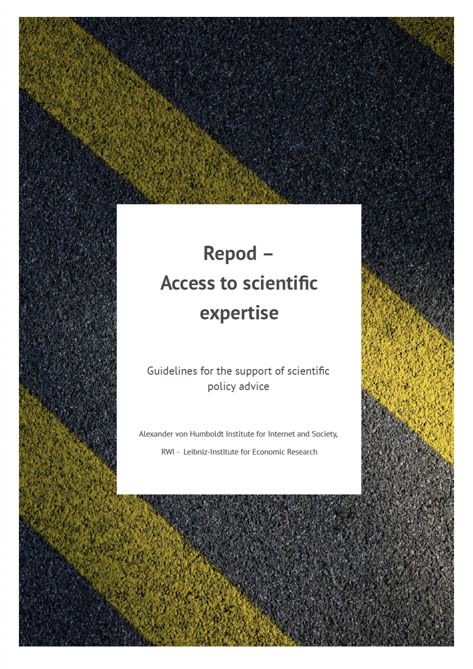 Repod is a digital platform that facilitates access to scientific advisory documents for policymakers. This guide "Repod – Access to scientific expertise" provides researchers with practical support in ensuring the quality of their advisory documents.